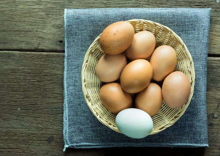 Eggs, duck eggs, raw materials to cook the menu.の写真素材