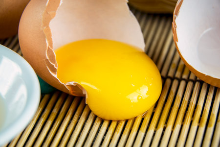 Eggs, duck eggs, raw materials to cook the menu.の写真素材