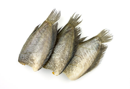 Fish are cleaned and trimmed head and ready to cook.の写真素材