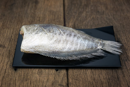 Fish are cleaned and trimmed head and ready to cook.の写真素材