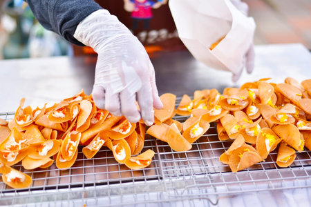 Thai Crispy Pancake are sold by market.