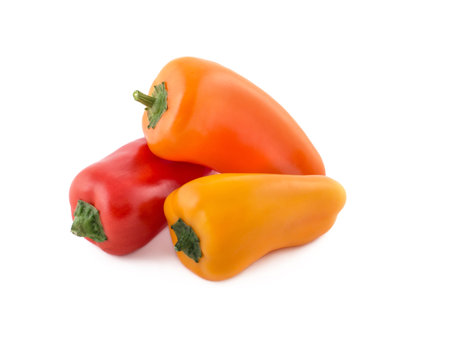 Three bell peppersの写真素材