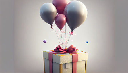 Balloons and gift boxesの素材