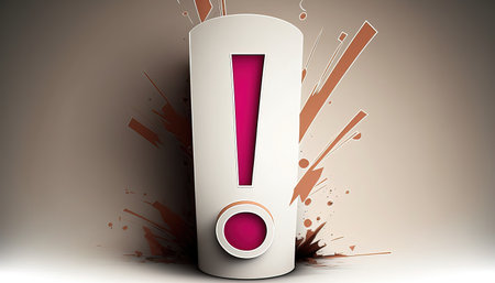 exclamation mark icon paperの素材