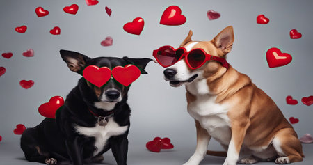 Close up of young couple toasting with glasses of red wine at restaurant59の素材