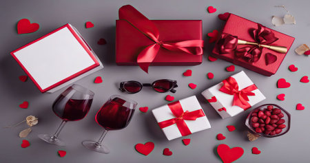 Beauty portrait of African American girl with afro hair. Beautiful black woman. A Womans face decorated with decorative hearts. Valentines day photo002の素材