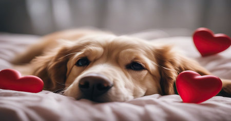 Beauty portrait of African American girl with afro hair. Beautiful black woman. A Womans face decorated with decorative hearts. Valentines day photo011の素材