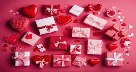 Beauty portrait of African American girl with afro hair. Beautiful black woman. A Womans face decorated with decorative hearts. Valentines day photo313の素材