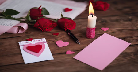 Beauty portrait of African American girl with afro hair. Beautiful black woman. A Womans face decorated with decorative hearts. Valentines day photo430の素材