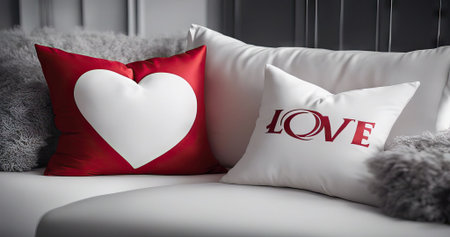 Beauty portrait of African American girl with afro hair. Beautiful black woman. A Womans face decorated with decorative hearts. Valentines day photo449の素材