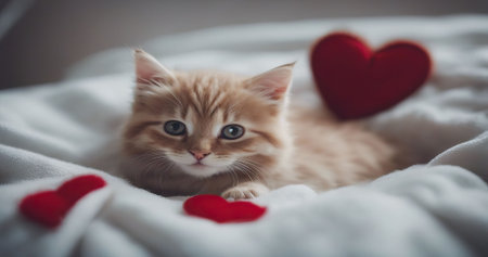 Beauty portrait of African American girl with afro hair. Beautiful black woman. A Womans face decorated with decorative hearts. Valentines day photo683の素材