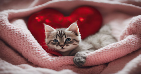 Beauty portrait of African American girl with afro hair. Beautiful black woman. A Womans face decorated with decorative hearts. Valentines day photo683の素材