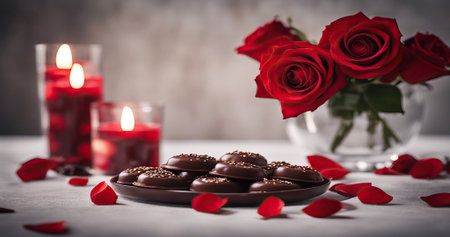 Beauty portrait of African American girl with afro hair. Beautiful black woman. A Womans face decorated with decorative hearts. Valentines day photo671の素材