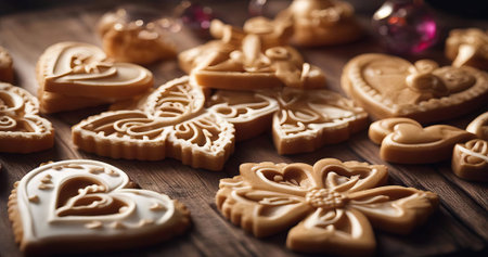 Beauty portrait of African American girl with afro hair. Beautiful black woman. A Womans face decorated with decorative hearts. Valentines day photo783の素材