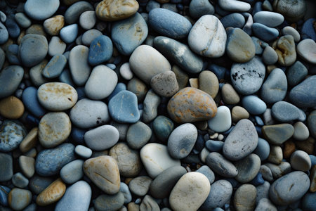 gray blue pebbles texture wet small stones background for designの素材