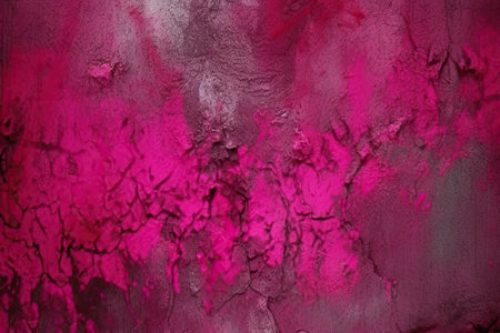 black raspberry red rough surface toned old concrete wall viva magenta color trend 2023 close up grunge background for design racked broken crumbled backdrop wide banner panoramicの素材