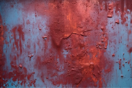 red blue abstract background paint on an old metal wall toned rough texture bright decorative background web bannerの素材