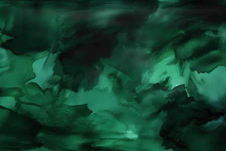 hand painted watercolor black green abstract art background dark aquarelle background with copy space for design colored creative backdrop web bannerの素材