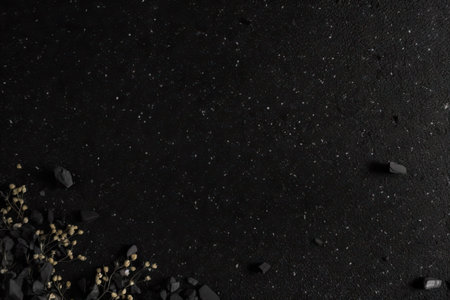 black abstract background concrete wall finished with marble chips black stone background with copy space for design web bannerの素材