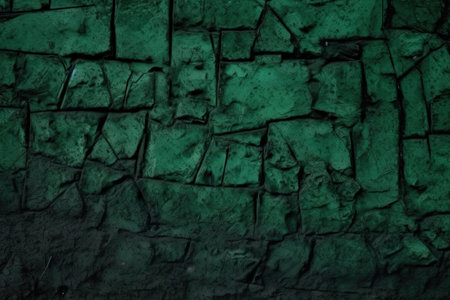 black green background with space for design toned rough surface of an old stone wall close up dark emerald green color backdrop solid grungeの素材