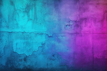 purple blue green abstract background gradient toned colorful concrete wall texture magenta teal background with space for designの素材