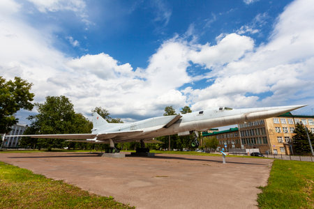 KAZAN, RUSSIA, JUNE 05, 2018: The plane-monument TU-22M3 in Kazan. The fastest bomber in the world.のeditorial素材