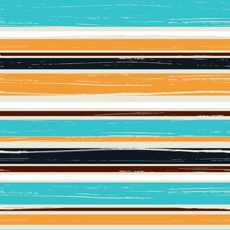 Seamless pattern of horizontal brush strokes. Grungy seamless texture. Vector illustration.のイラスト素材
