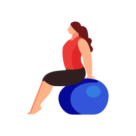 Woman doing fitness exercise.のイラスト素材