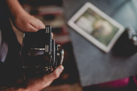 Retro Camera Lookの写真素材