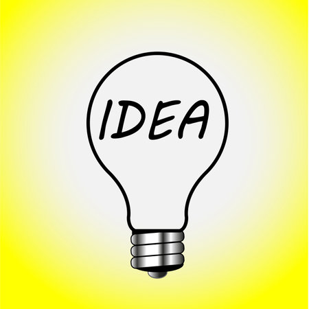 The concept of searching for ideas. light bulbs as a symbol of solutions . Flat vector illustration isolated on a white background.のイラスト素材