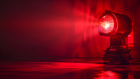 red light on a dark background. 3d rendering, 3d illustration.