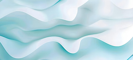 Abstract blue background with wavy lines. Vector illustration for your design.