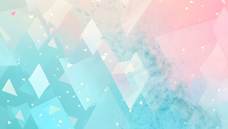 Abstract geometric background. Triangles and polygons in pink, blue and turquoise colors