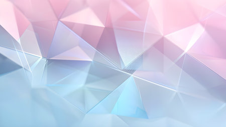 Abstract background of blue and pink geometric shapes. 3d rendering.