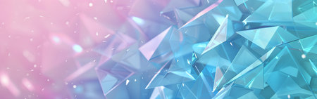 Abstract 3d rendering of low poly crystal background. Futuristic polygonal design.