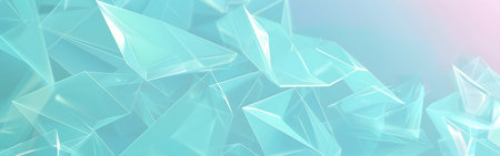 Abstract 3d rendering of low poly crystal background. Futuristic polygonal design.