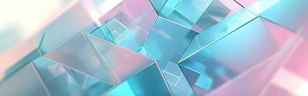 Abstract geometric background. 3d rendering, 3d illustration. Futuristic technology style.