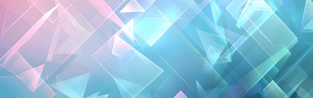 Abstract background with blue and pink triangles. Geometric pattern. Vector design