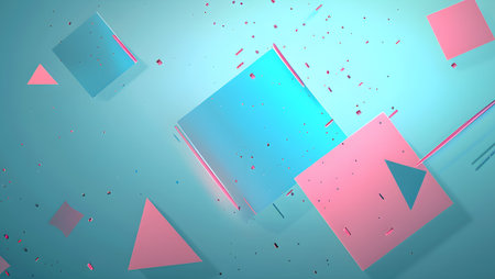 Abstract background with geometric shapes. 3d rendering, 3d illustration.