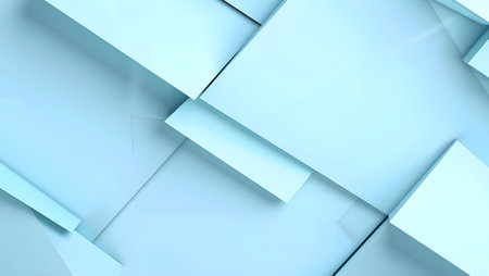 abstract blue background made of 3d cubes, computer generated imagesの写真素材