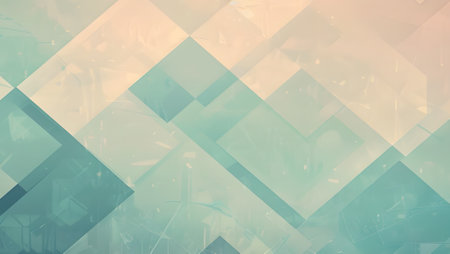 abstract background of geometric shapes in blue and green colors, tonedの写真素材