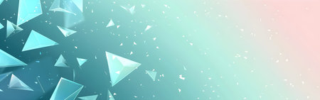Abstract triangle background. 3D illustration. Futuristic technology style.