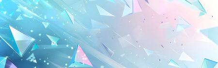 Triangles background. Abstract composition of 3d triangles. Futuristic geometric background.の写真素材