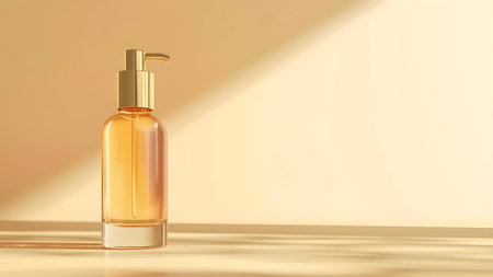 Cosmetic bottle mockup on a light background. 3d renderの写真素材