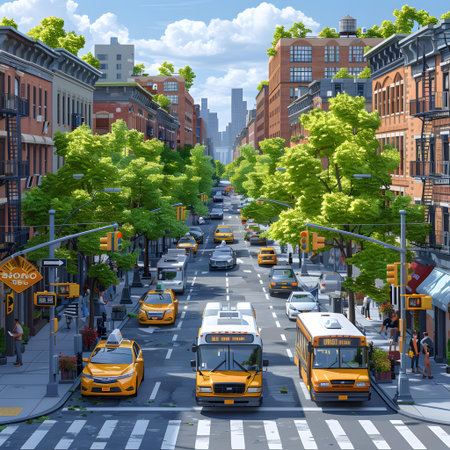 Street view in New York City.