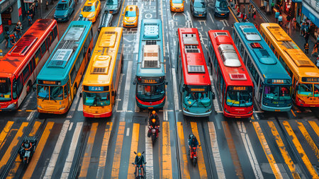 Top view of Hong Kong city traffic.の写真素材