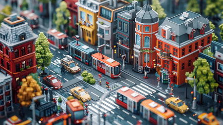 Miniature of a city.の写真素材