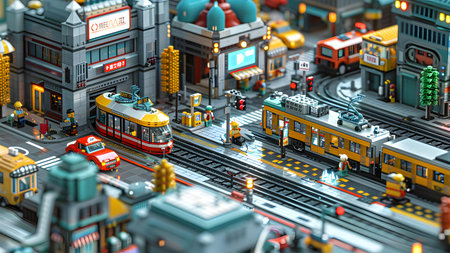 Minifigure of Big City. Big City is a popular tourist attraction in Malaysia.の写真素材