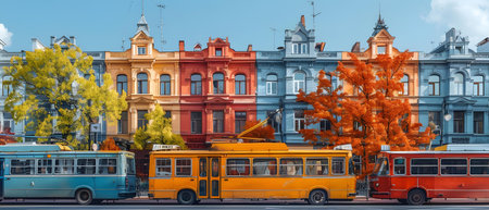Panoramic view of the old town of Lviv, Ukraineの写真素材