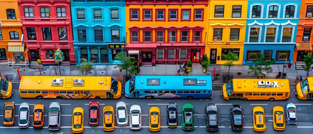 Top view of the New York City street scene.の写真素材